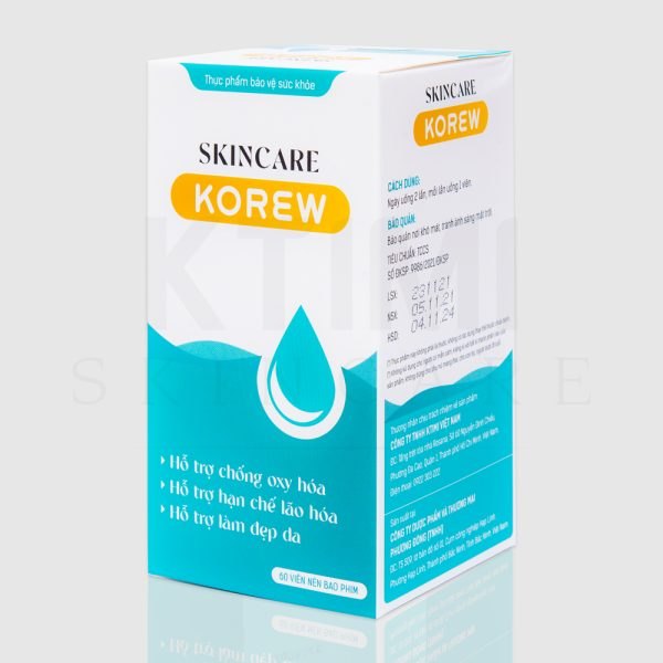 Viên uống trắng da mờ nám Skincare Korew hộp 60 viên