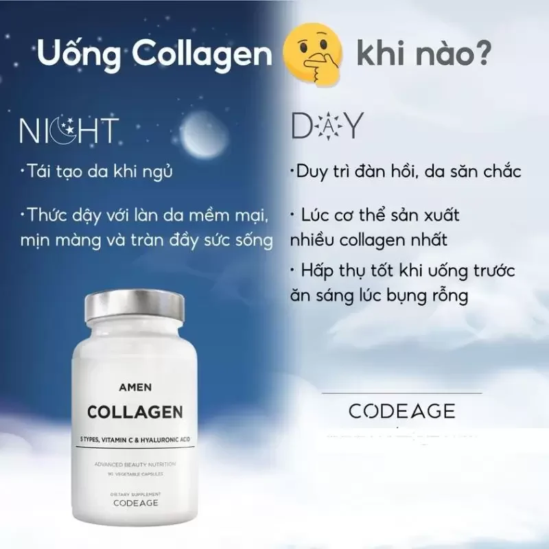 Viên uống Codeage Amen Collagen + Vitamin C + HA