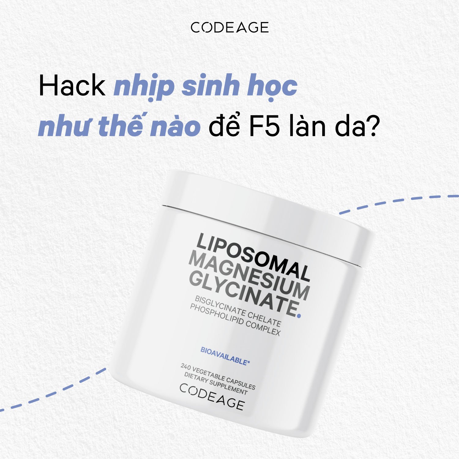 Viên bổ sung Magie Codeage Liposomal Magnesium Glycinate