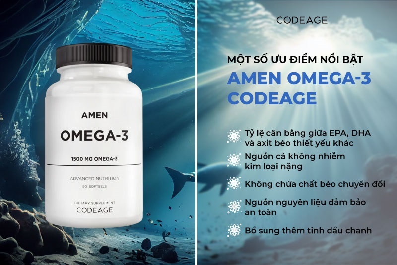 Viên uống dầu cá Codeage Amen Omega-3