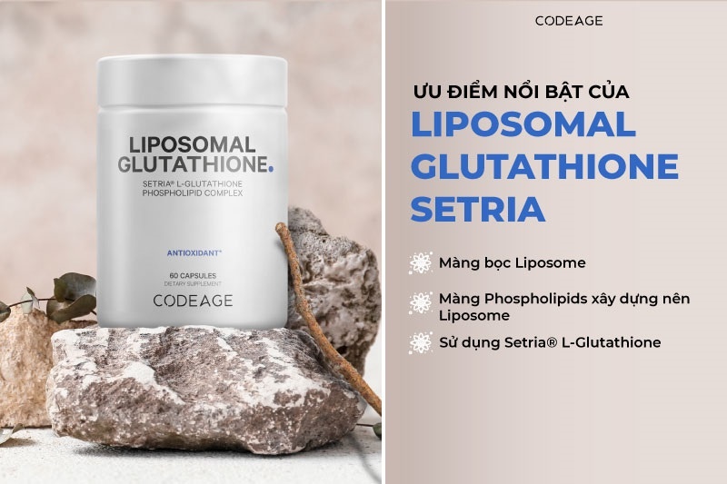 Viên uống trắng da Codeage Liposomal Glutathione