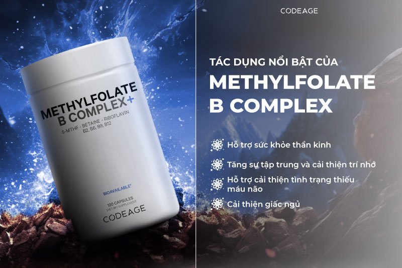 Viên bổ não Codeage Methylfolate B Complex