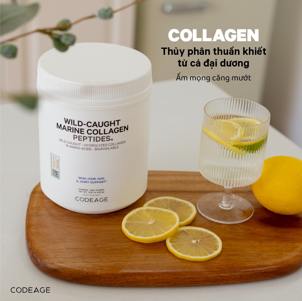 Collagen cá tuyết đại dương Codeage Marine Collagen Peptides