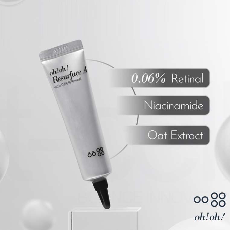 Tinh chất trẻ hóa tái tạo da oh!oh! Resurface A (with 0.06% Retinal) 20ml