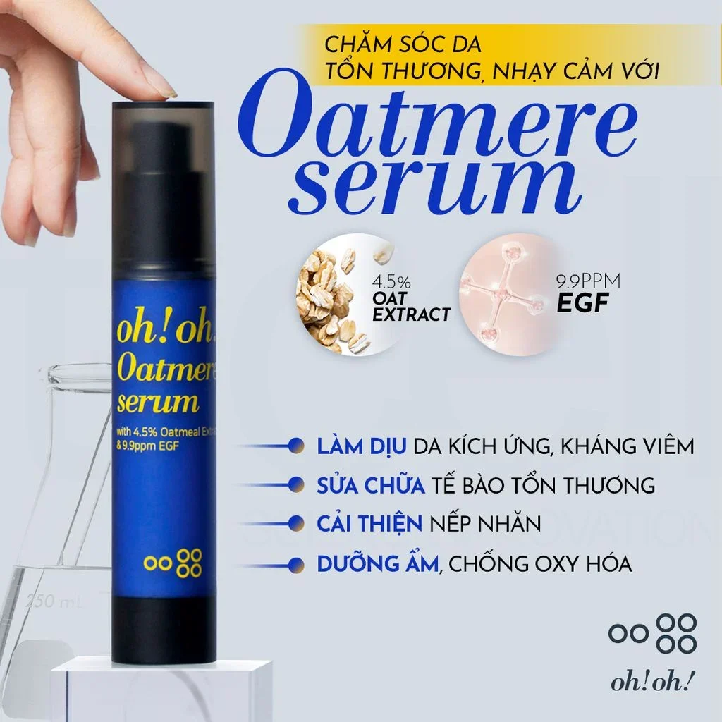 Tinh Chất Tế Bào Gốc, Tái Tạo Da oh!oh! Oatmere Serum (Oat Extract & 9,9ppm EGF) 25ml