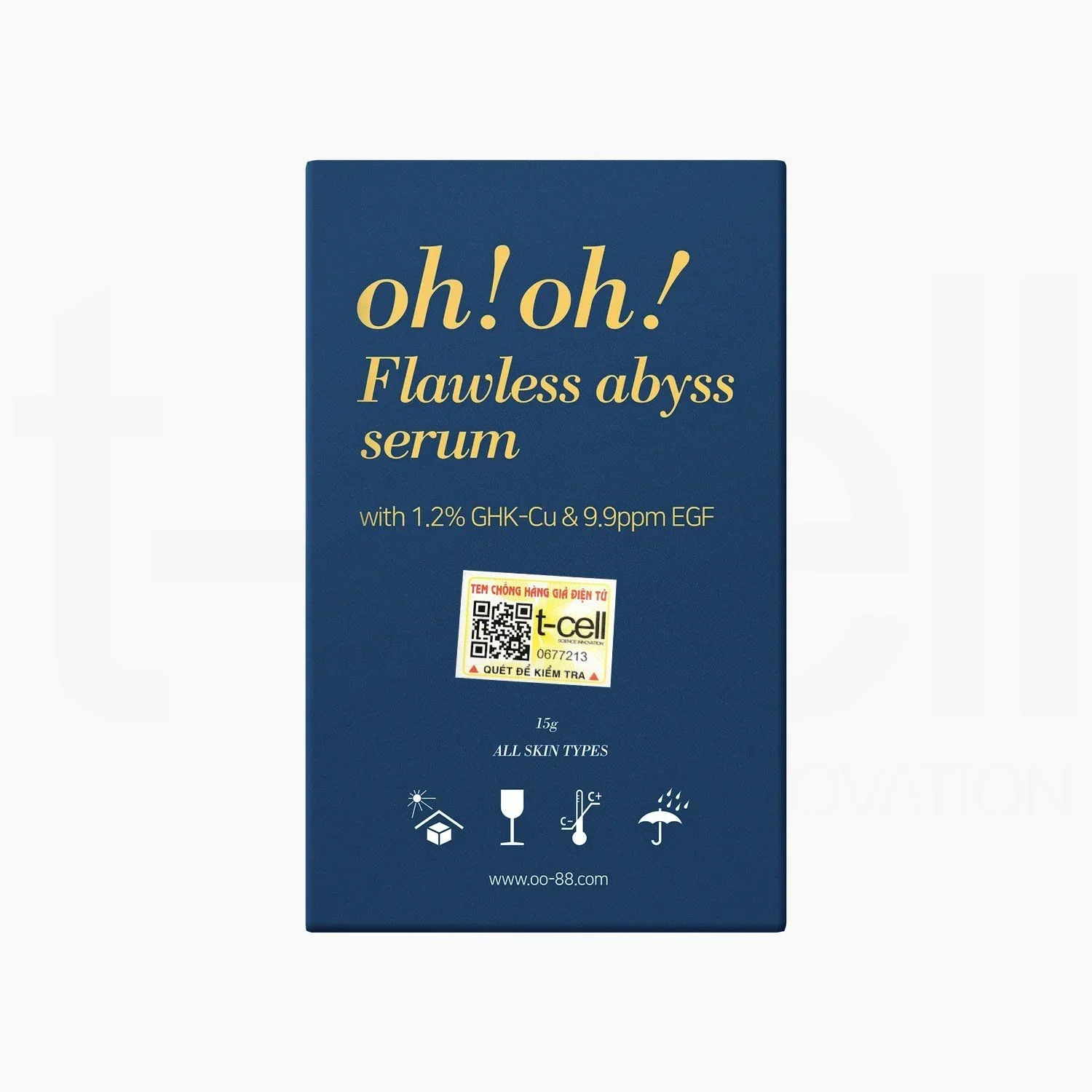 Tinh Chất Giảm Sẹ.o Lõm & Chống Lão Hoá oh!oh! Flawless Abyss Serum (with 1.2% GHK-Cu & 9.9ppm EGF) 15g