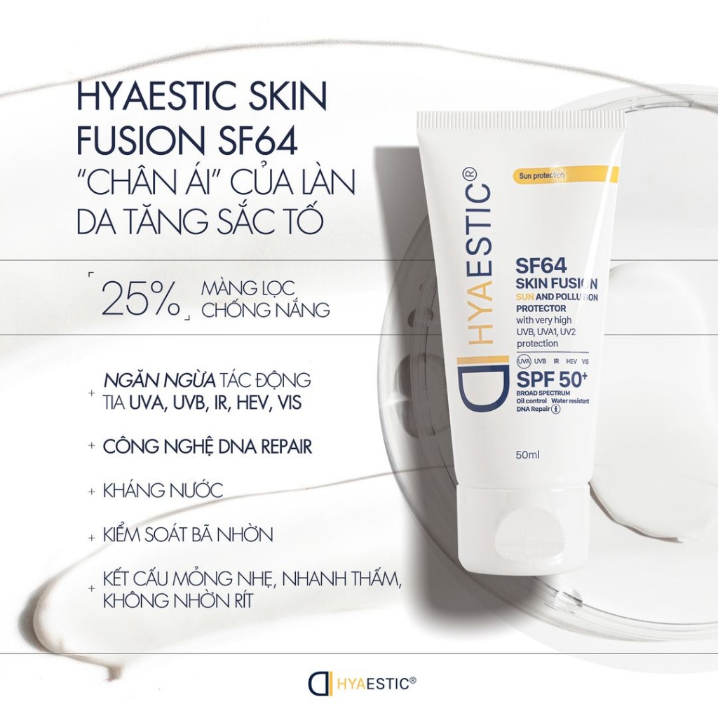 Kem Chống Nắng Bảo Vệ Hyaestic Skin Fusion SF64 Sun And Pollution Protector SPF50+ 50ml