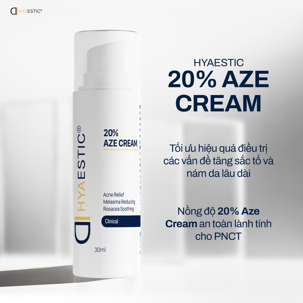 Kem điều trị mụn và nám chuyên sâu Hyaestic 20% AZE Cream chai 30ml