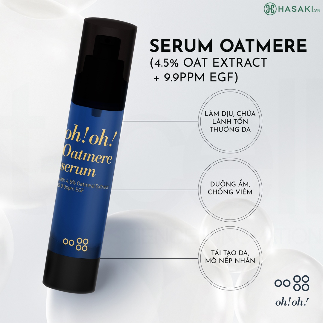 Tinh Chất Tế Bào Gốc, Tái Tạo Da oh!oh! Oatmere Serum (Oat Extract & 9,9ppm EGF) 25ml