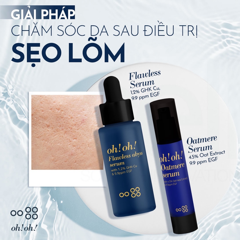 Tinh Chất Giảm Sẹ.o Lõm & Chống Lão Hoá oh!oh! Flawless Abyss Serum (with 1.2% GHK-Cu & 9.9ppm EGF) 15g