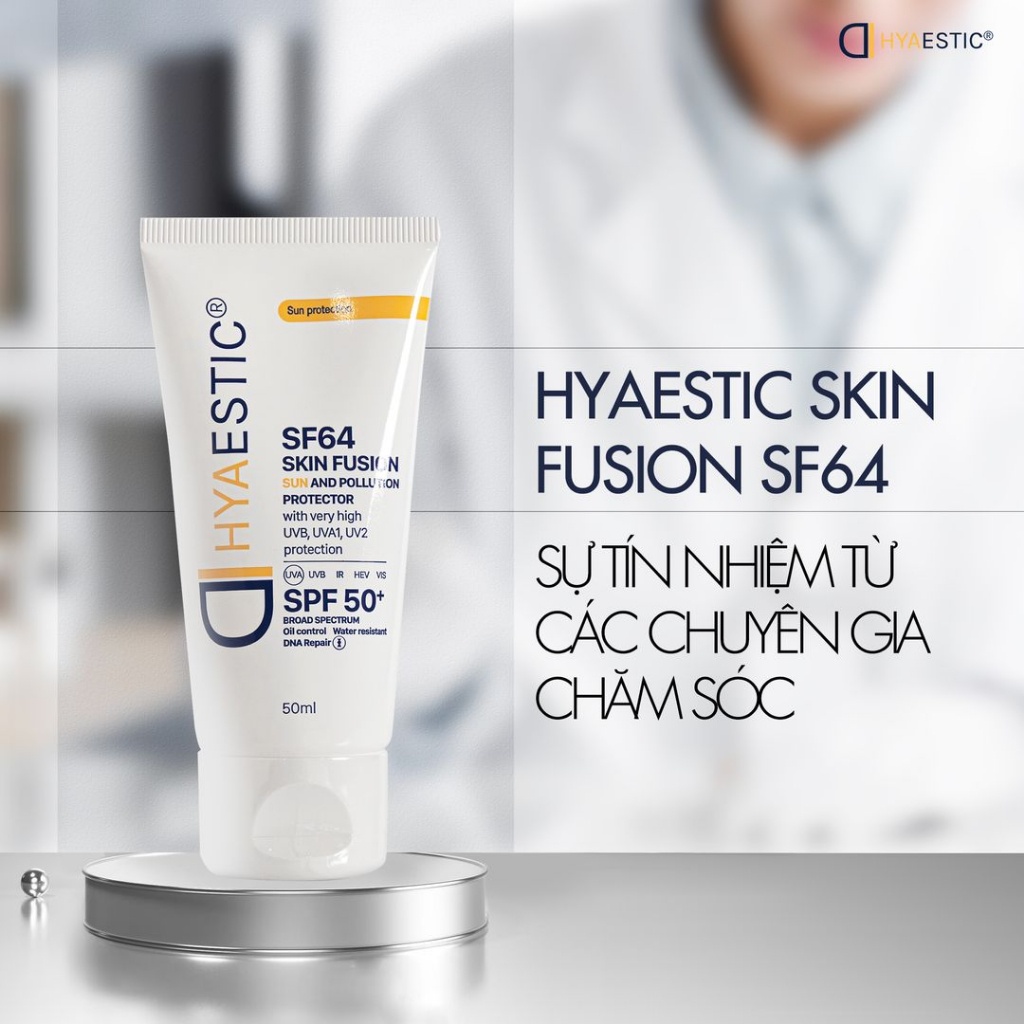 Kem Chống Nắng Bảo Vệ Hyaestic Skin Fusion SF64 Sun And Pollution Protector SPF50+ 50ml