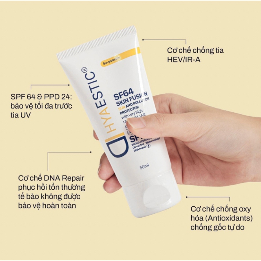 Kem Chống Nắng Bảo Vệ Hyaestic Skin Fusion SF64 Sun And Pollution Protector SPF50+ 50ml