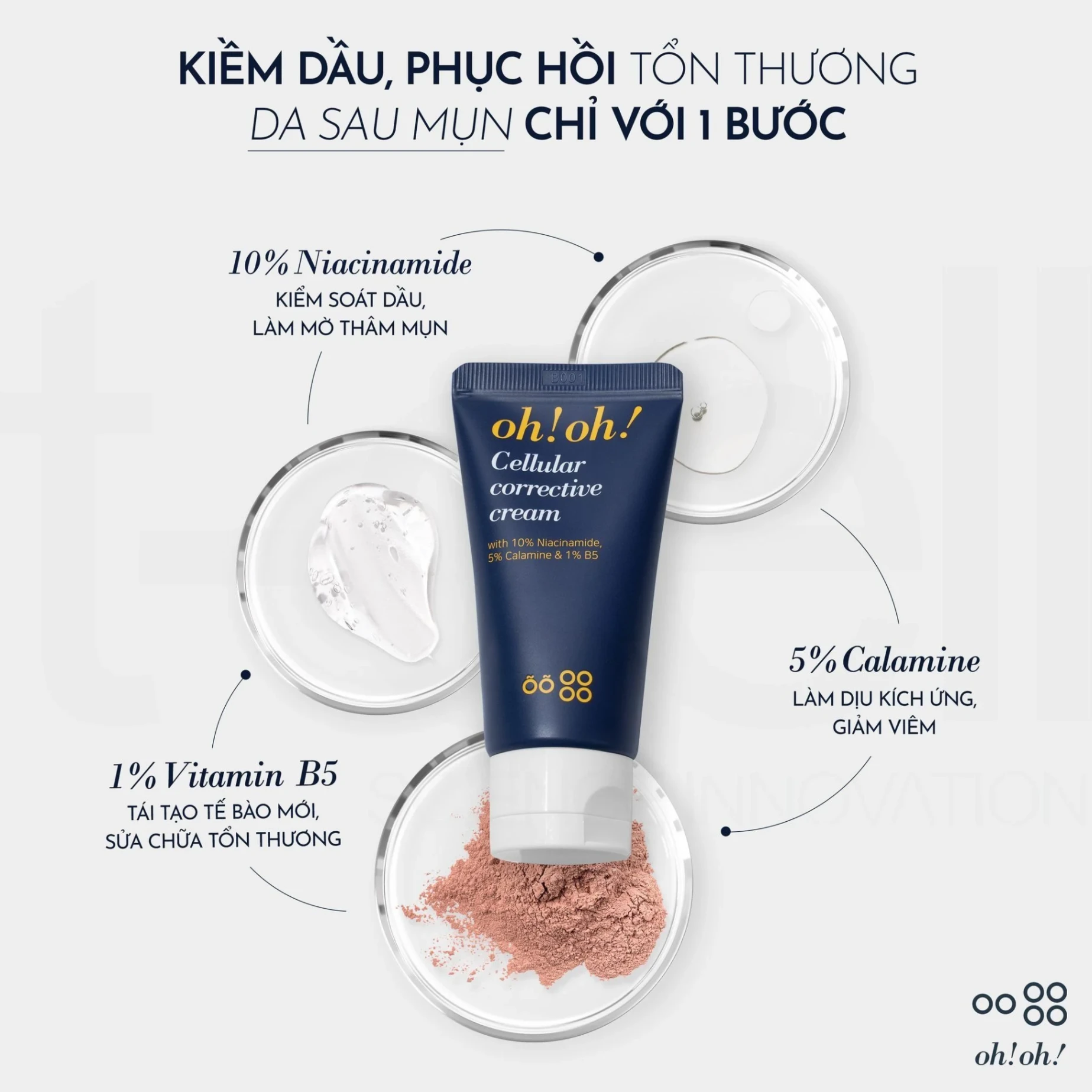 Kem Dưỡng Phục Hồi Da Đa Năng oh!oh! Cellular Corrective Cream 30ml