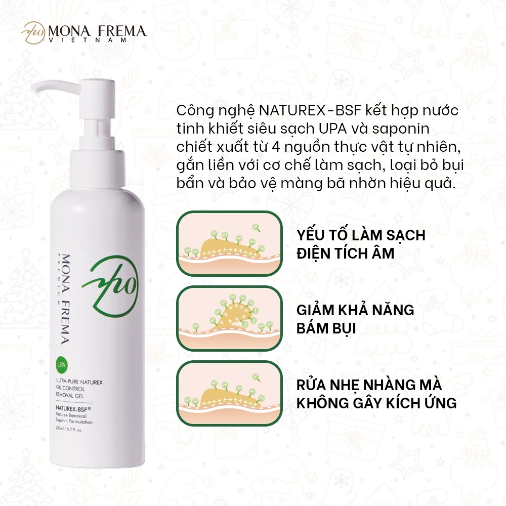 Gel Tẩy Trang Cho Da Dầu Mona Frema UPA Oil Control Removal Gel 200ml