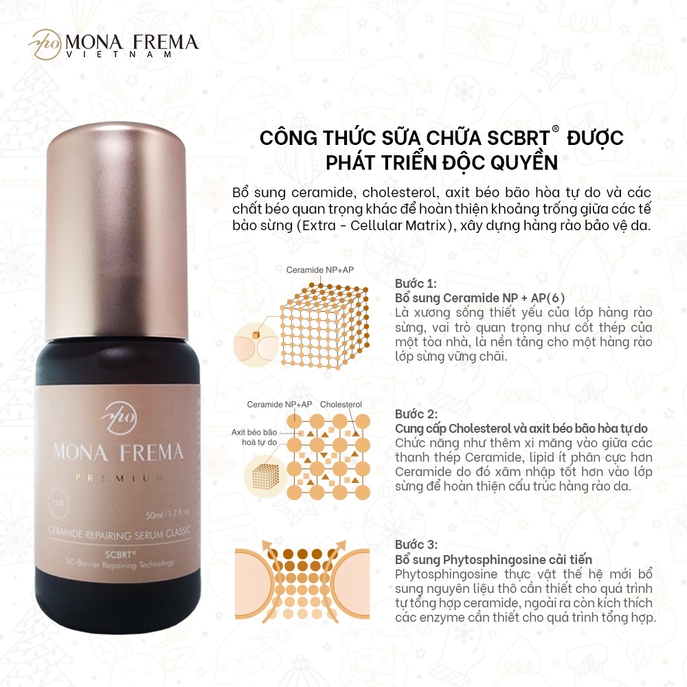 Serum dưỡng ẩm Mona Frema EMR Ceramide Repairing Classic Serum 50ml