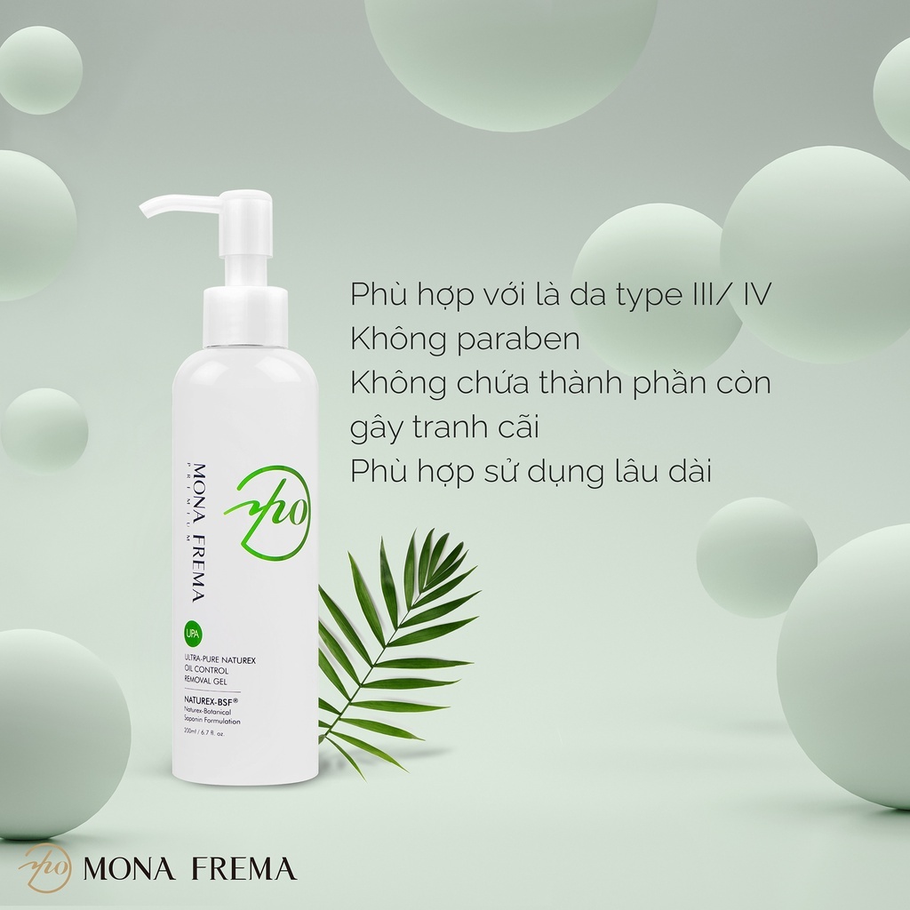 Gel Tẩy Trang Cho Da Dầu Mona Frema UPA Oil Control Removal Gel 200ml