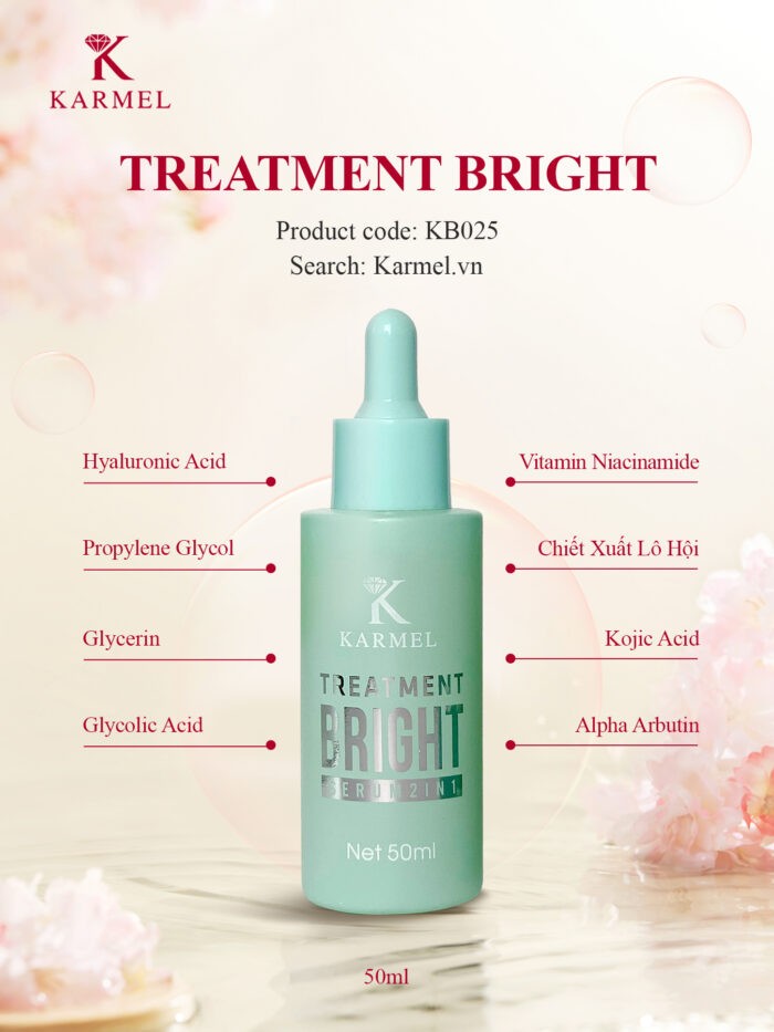 Tinh chất mờ thâm sạm nám sáng da Karmel Treatment Bright Serum - 50ml