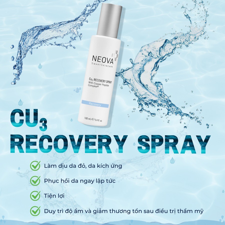 Xịt làm dịu và phục hồi da Neova Cu3 Recovery Spray 100ml