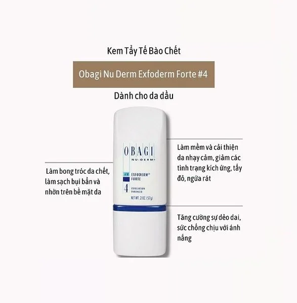 Lotion tẩy da chết cho da dầu chứa AHA Obagi Nu-derm Exfoderm Forte #4 57g