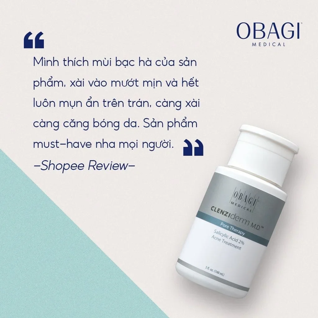 Dung dịch tẩy da chết, ngừa mụn chứa BHA Obagi Clenziderm MD Pore Therapy 148ml