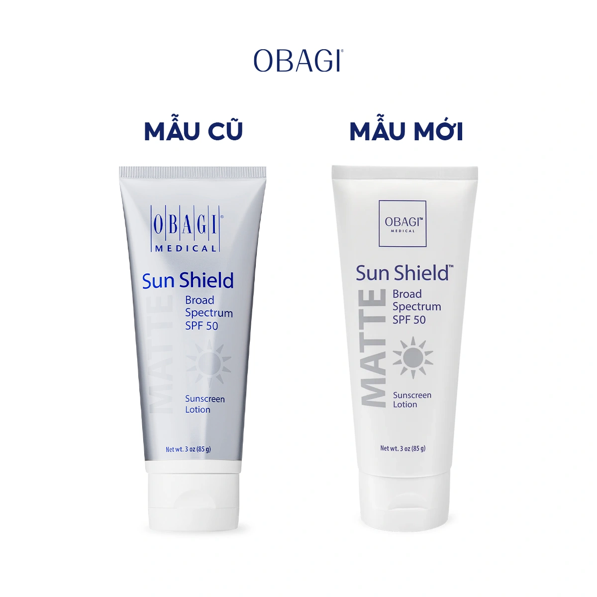 Kem chống nắng phổ rộng Obagi Sun Shield Matte Broad Spectrum SPF 50 85g