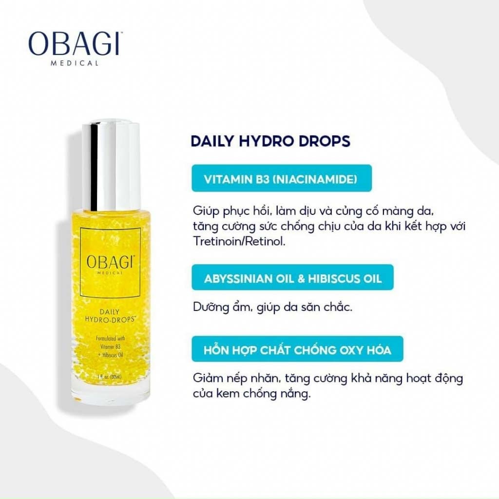 Serum Cấp Ẩm & Làm Dịu Da Vitamin B3 Obagi Daily Hydro-Drops 30ml.