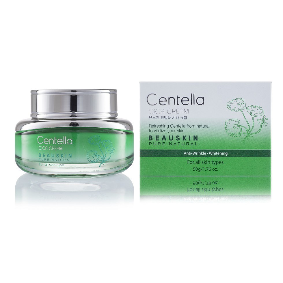 Kem dưỡng da chiết xuất rau má tái tạo phục hồi da, ngăn ngừa lão hóa BEAUSKIN Centella Cica Cream 50gr