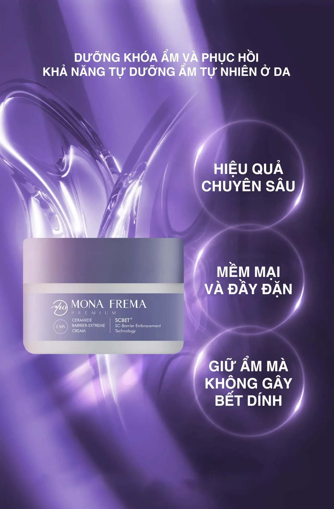 Kem Dưỡng Khóa Ẩm Cho Da Mona Frema CMS Ceramide Barrier Extreme Cream 50g