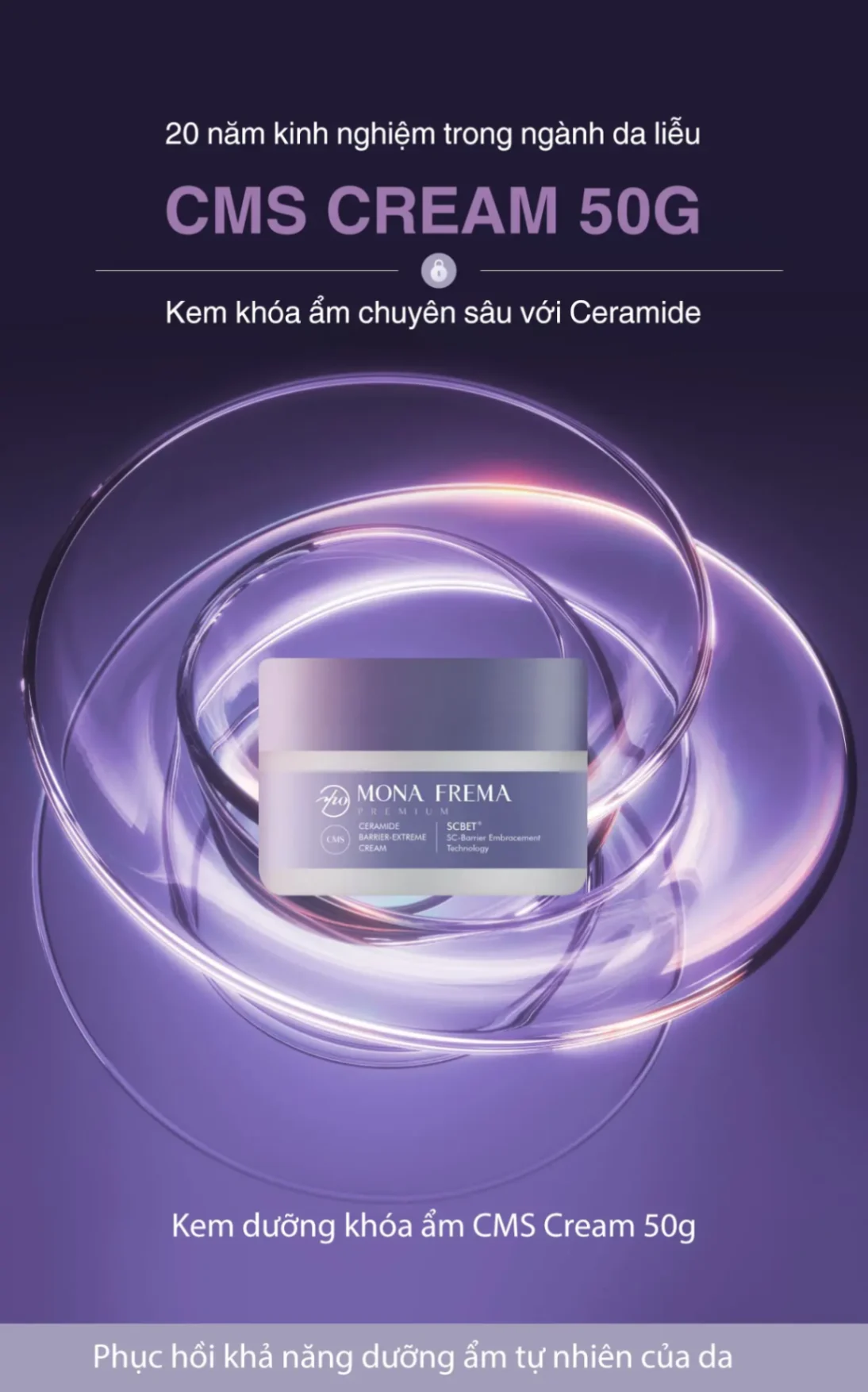 Kem Dưỡng Khóa Ẩm Cho Da Mona Frema CMS Ceramide Barrier Extreme Cream 50g