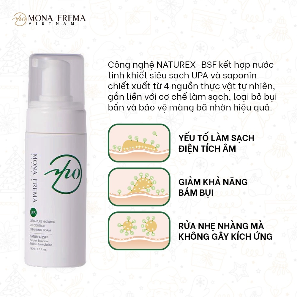 Sữa Rửa Mặt Cho Da Dầu Mona Frema UPA Oil Control Cleansing Foam 150ml