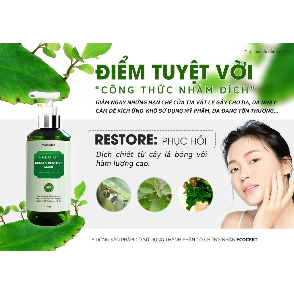 Mặt nạ giảm kích ứng, phục hồi da Mediworld Premium Sensi Restore Mask