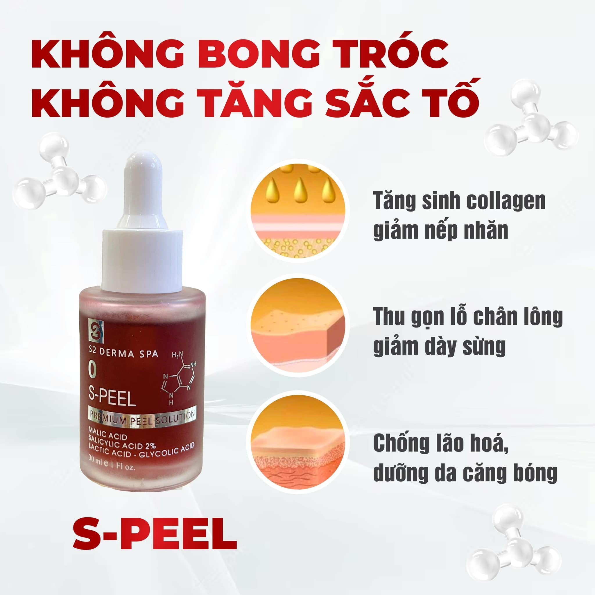 Peel sáng da mờ nám Speel S2 Derma Spa 30ml