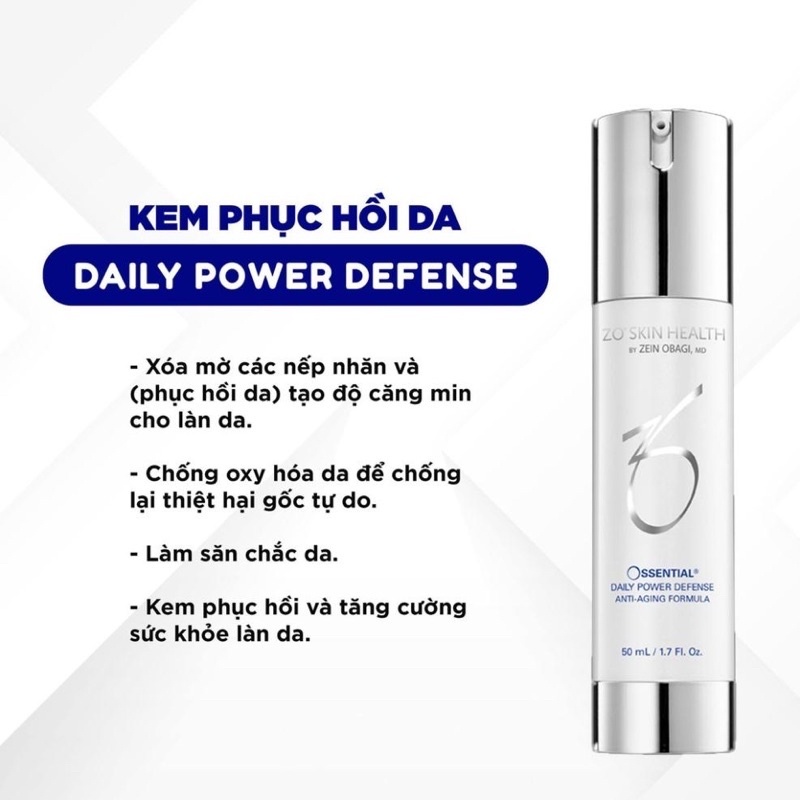 Kem phục hồi da Zo Skin Health Daily Power Defense