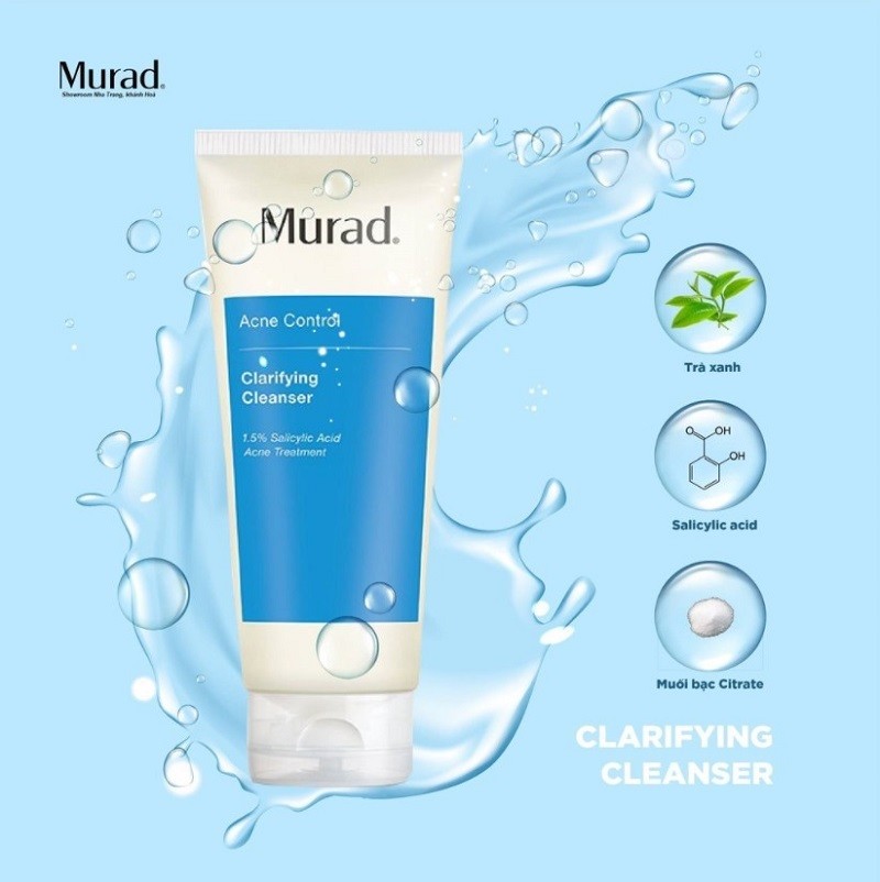 Gel Rửa Mặt Sạch Da Ngừa Mụn Murad Clarifying Cleanser 200ml