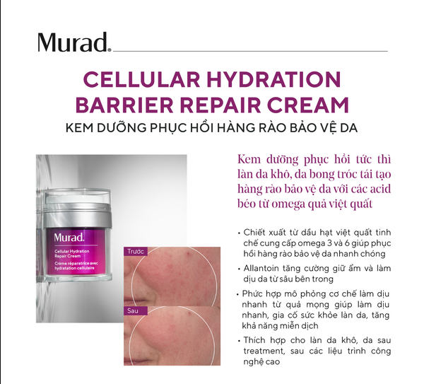 Kem dưỡng ẩm và làm dịu da khô Murad Cellular Hydration Repair Cream