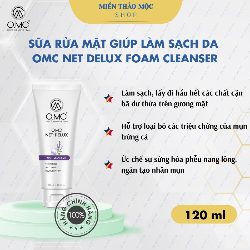 Sữa rửa mặt cân bằng pH OMC Net-Delux 120ml