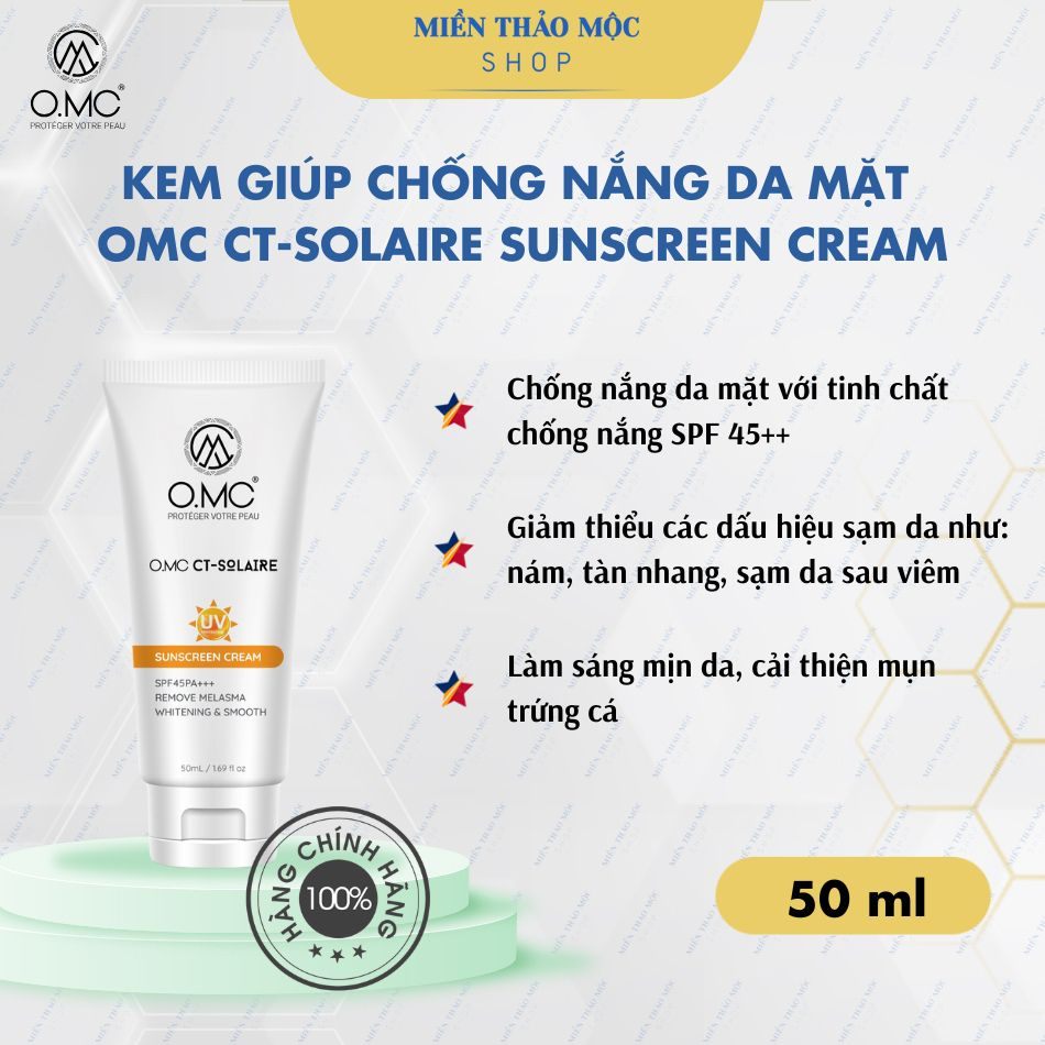 Kem chống nắng OMC CT-SOLAIRE SPF 45 PA+++ 50ml
