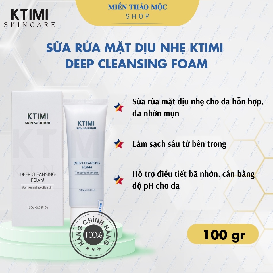Sữa rửa mặt KTIMI Deep Cleansing Foam