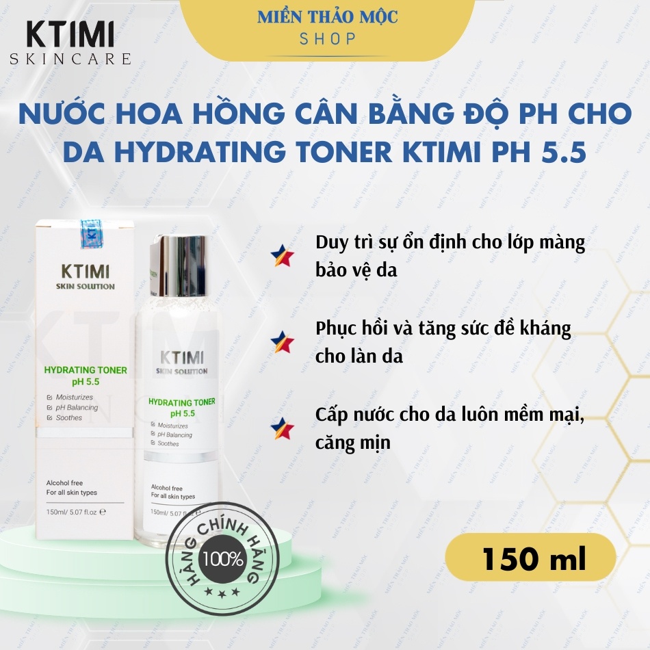 Dung dịch toner KTIMI HYDRATING TONER pH 5.5
