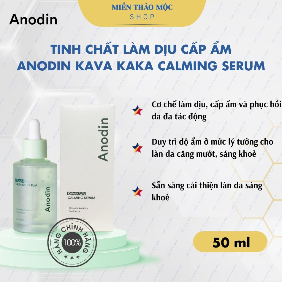Tinh chất phục hồi và làm dịu da Anodin Kavakava Calming Serum 50ml