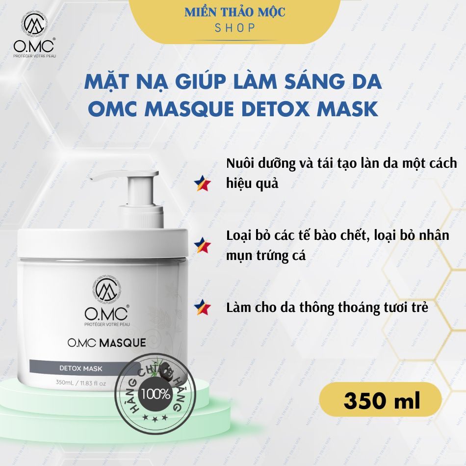 Mặt nạ đào thải độc tố phục hồi tổn thương da OMC Masque Detox Mask 350ml