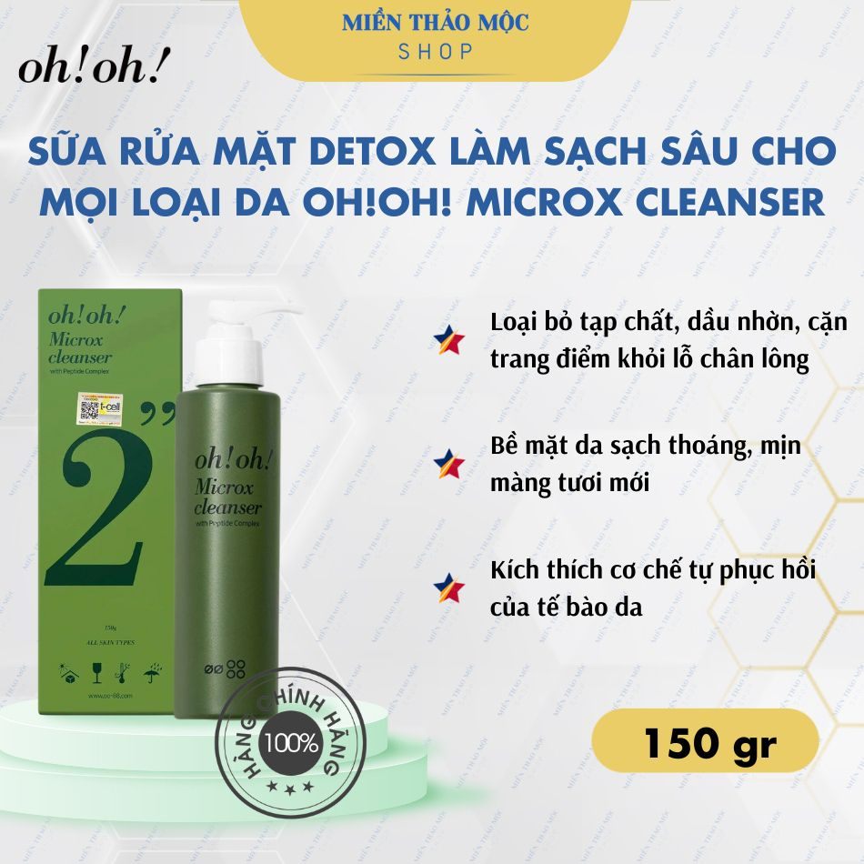 Sữa Rửa Mặt oh!oh! Microx Cleanser (with Peptide Complex) 150g