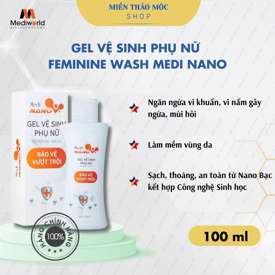 Gel vệ sinh phụ nữ MEDINANO Mediworld 100ml