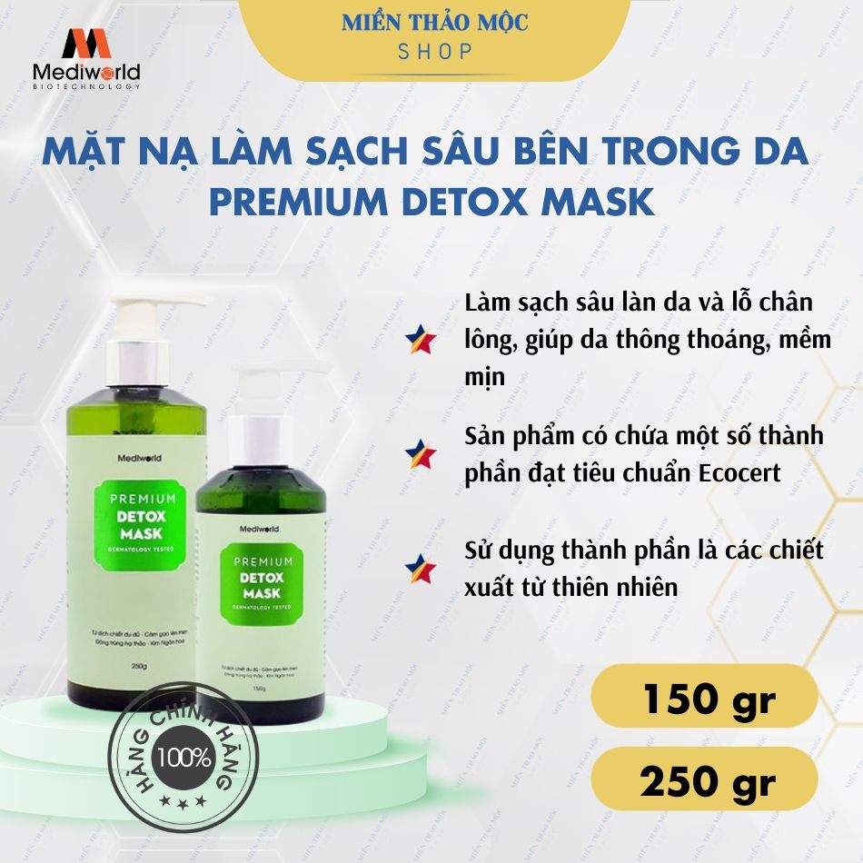 Mặt nạ thải độc dành cho da PREMIUM DETOX MASK Mediworld