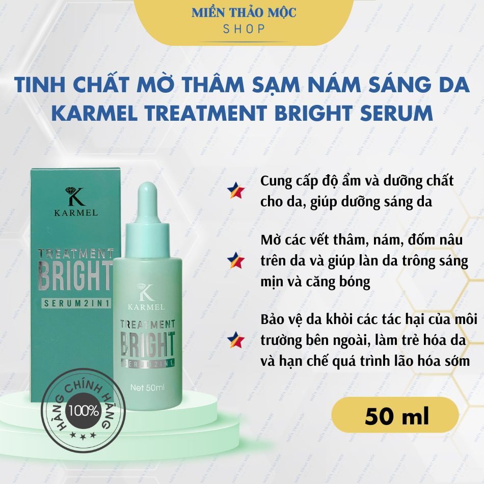 Tinh chất mờ thâm sạm nám sáng da Karmel Treatment Bright Serum - 50ml