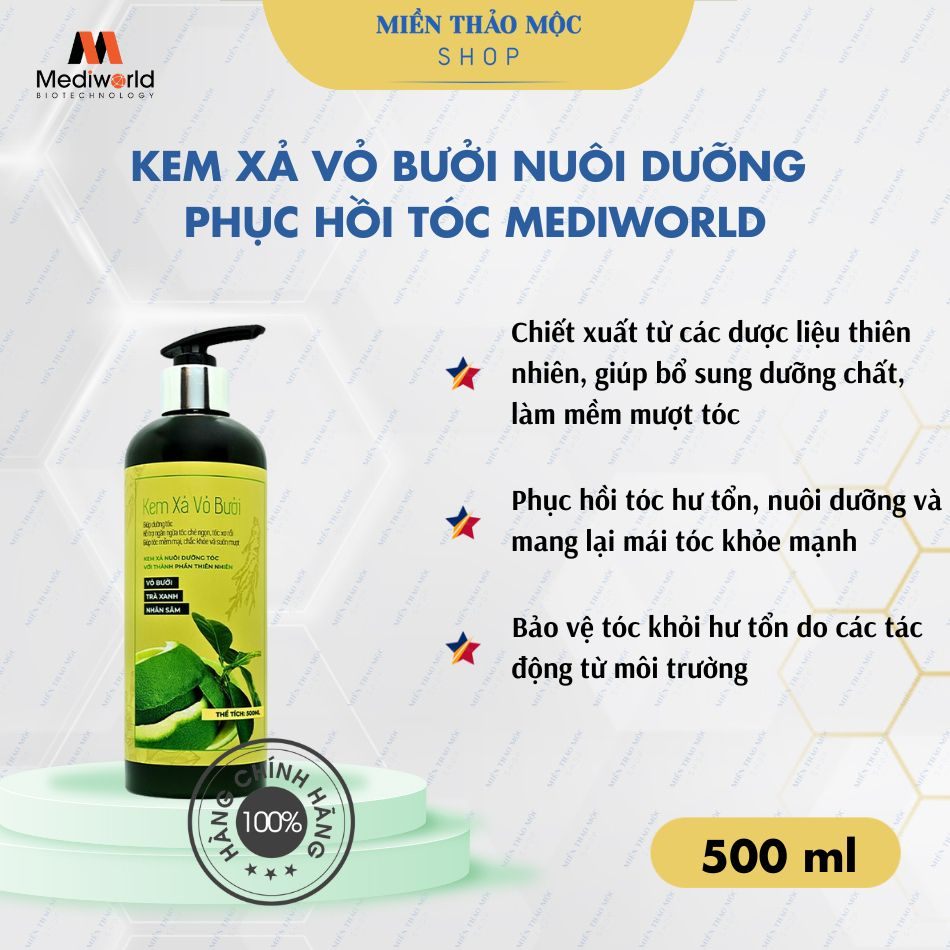 Kem xả vỏ bưởi nuôi dưỡng phục hồi tóc Mediworld 500ml