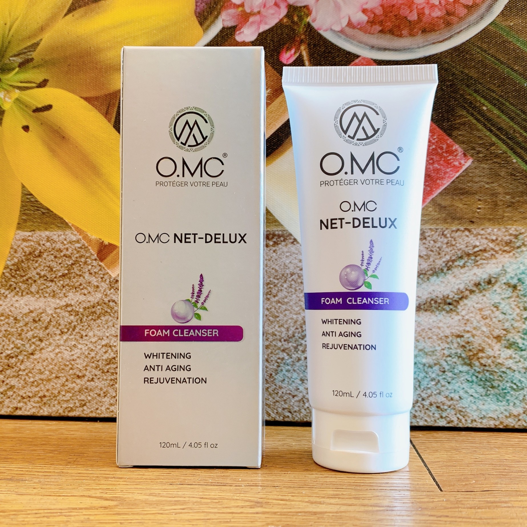 Sữa rửa mặt sạch da, ngăn ngừa mụn OMC Net Delux 120ml