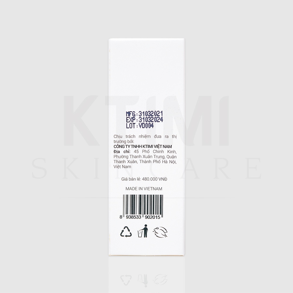 Serum HA cấp ẩm phục hồi da Ktimi Hyaluronic Acid 30ml