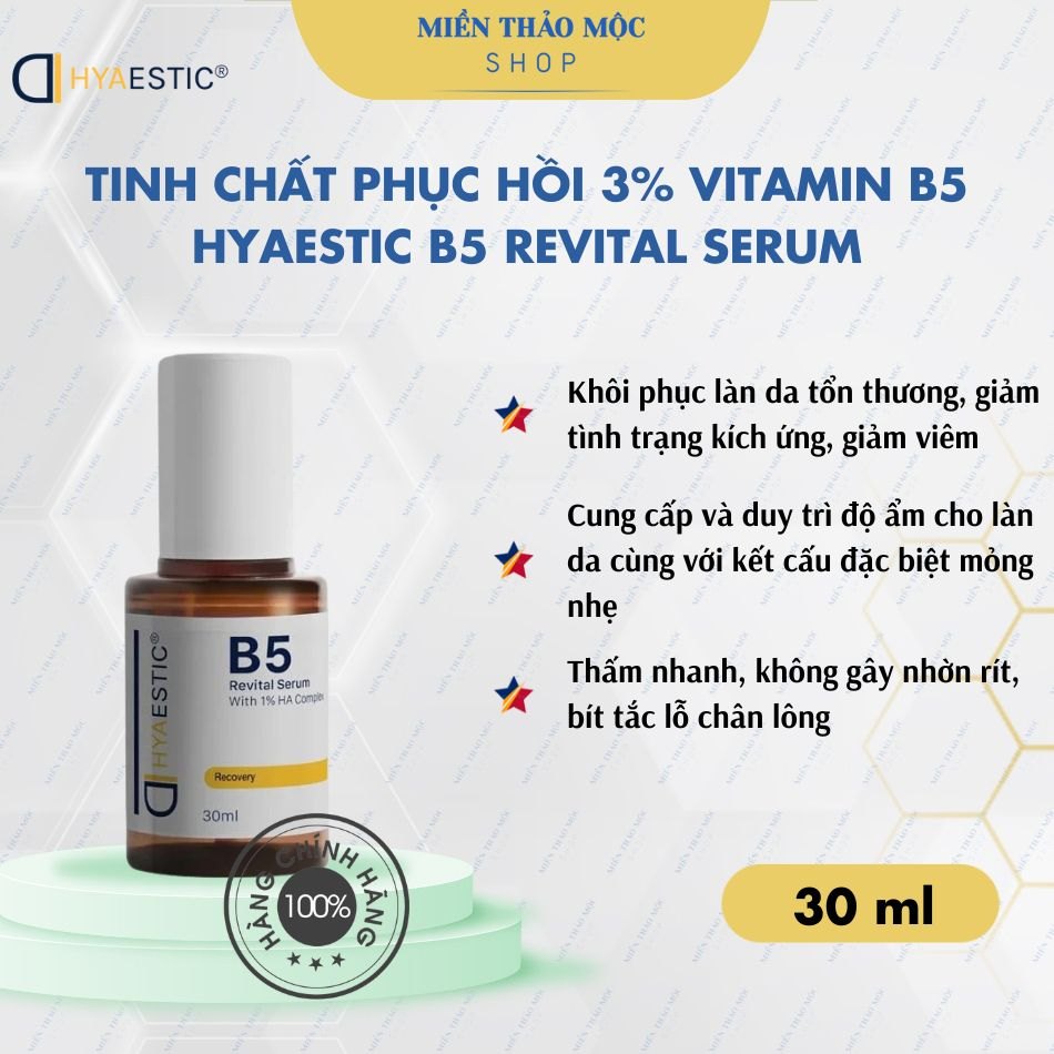 Tinh chất dưỡng ẩm phục hồi 3% Vitamin B5 Hyaestic B5 Revital Serum 30ml