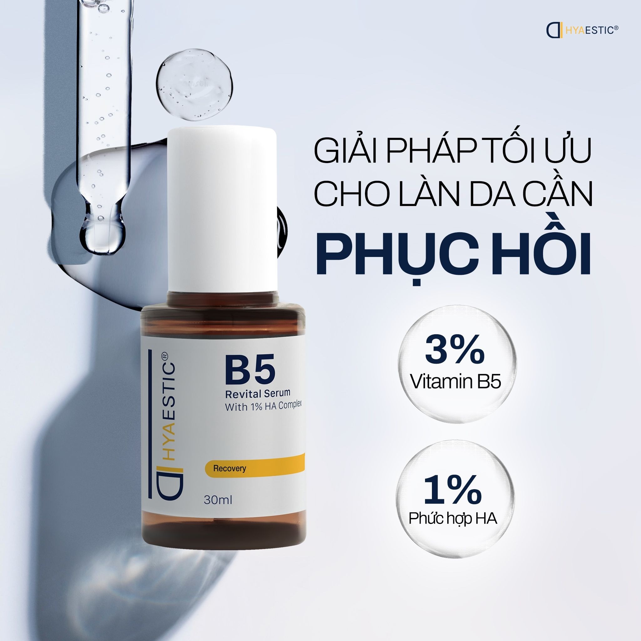 Tinh chất dưỡng ẩm phục hồi 3% Vitamin B5 Hyaestic B5 Revital Serum 30ml